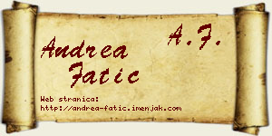 Andrea Fatić vizit kartica